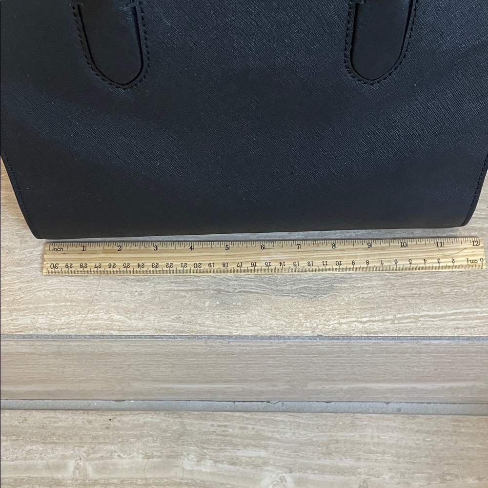 kate spade ♠️ NWT Black Saffiano Dome Satchel with Gold Accent “Laurel Way” - Picture 6 of 7